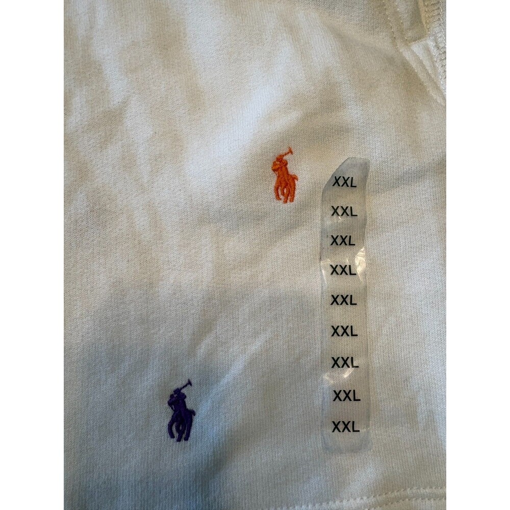 POLO Ralph Lauren Shorts Womens XXL Sweat White All Over Logo Drawstring NWT $89 - Picture 9 of 11
